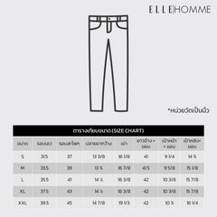 ELLE HOMME กางเกงชิโน่ ทรงสลิมฟิต ปักโลโก้ EH สีดำ W8L275