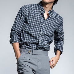 era-won เสื้อเชิ้ต ทรงปกติ แขนยาว รุ่น Dress Shirt สี Monaco black (ดำเขียว)