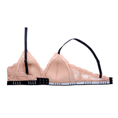 ELLE Lingerie Padded bra ยกทรงรูปแบบไม่มีโครงตกแต่งลูกไม้ - LB6719