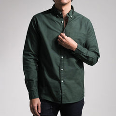 era-won เสื้อเชิ้ต คอปก แขนยาว Oxford Shirt Signature สี Green