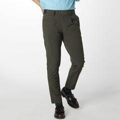 era-won กางเกงขายาว เอวยางยืด รุ่น GOLF FABRIC PANTS (065V9) สี Olive