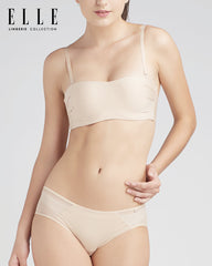 ELLE Lingerie Moulded Bra ยกทรงเกาะอก 1/2คัพ เต้าเรียบเสริมฟองน้ำถอดสายบ่าได้ - LB8534