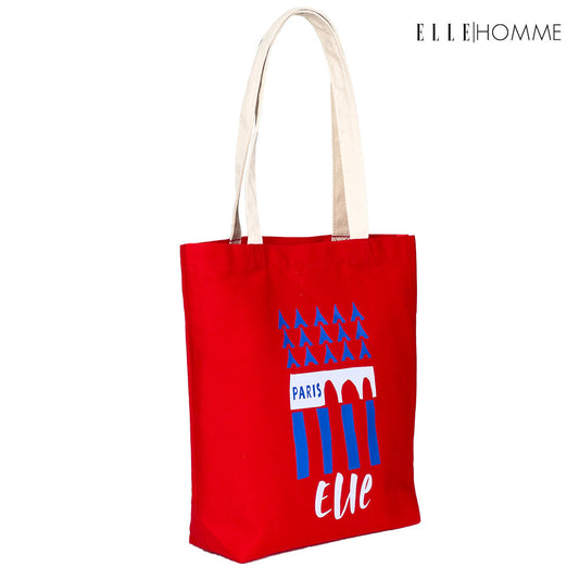 ELLE HOMME BAG กระเป๋าช้อปปิ้ง ผ้าแคนวาส สกรีนโลโก้ ELLE | H8H001