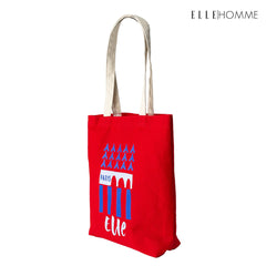 ELLE HOMME BAG กระเป๋าช้อปปิ้ง ผ้าแคนวาส สกรีนโลโก้ ELLE | H8H001