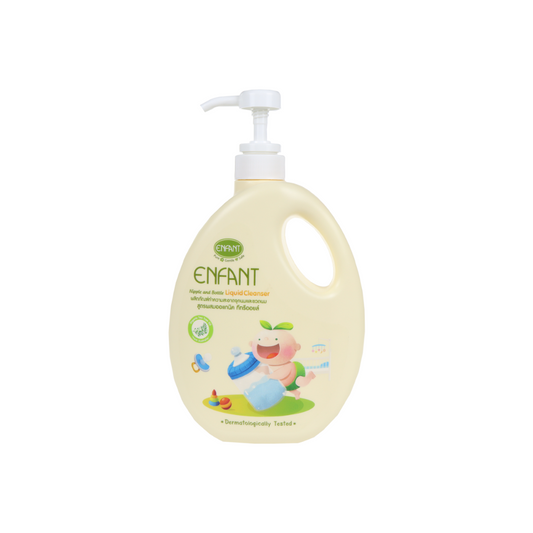 Enfant อองฟองต์ Nipple and Bottle Liquid Cleanser ผลิตภัณฑ์ทำความสะอาดจุกนมและขวดนม สูตรผสมออร์แกนิก ทีทรีออยล์ ชนิดขวด 700 ml.