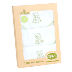 Enfant อองฟองต์ ผ้าอ้อมเด็กแรกเกิด Cotton Soft Bamboo ลายน้องจิ้งจอก ขนาด 27x27 นิ้ว (แพ็ค 6 ผืน)