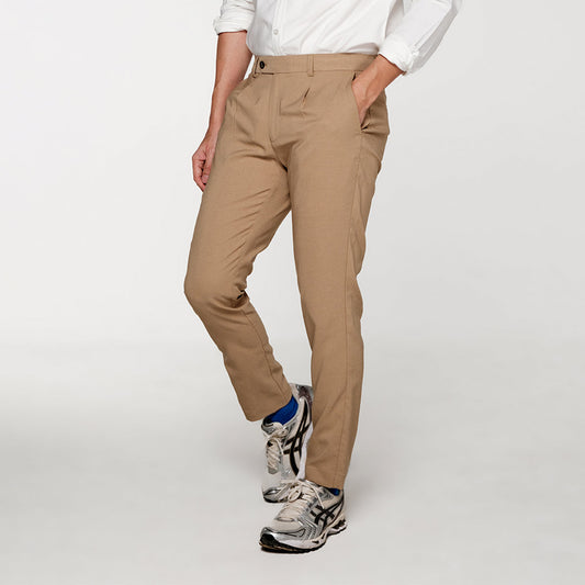 era-won กางเกงขายาว ทรง Cropped pants รุ่น Luxury details สี Beige