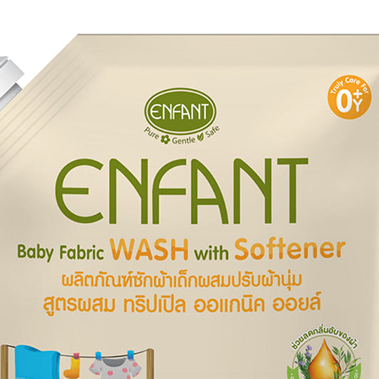 ENFANT (อองฟองต์) Baby Fabric Wash With Softener น้ำยาซักผ้าเด็กอ่อนผสมปรับผ้านุ่ม 600ml.