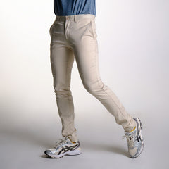 era-won กางเกงสแลคขายาว ทรงเดฟ รุ่น Lightweight Super Skinny สี Cream