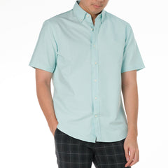 era-won เสื้อเชิ้ต รุ่น Oxford Short-Sleeved Shirt Wisdom สี GREEN LONDON