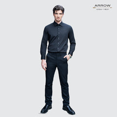 ARROW เสื้อเชิ้ต แอนตี้แบคทีเรีย แขนยาว ทรง SMART FIT สีดำ MACM714S3BSBL