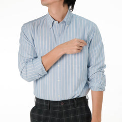 era-won เสื้อเชิ้ต รุ่น Oxford shirt Mercerizing สี BLUE BILLIONAIRE