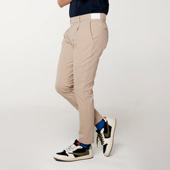 era-won กางเกงขายาว เอวยางยืด รุ่น GOLF FABRIC PANTS (065V8) สี Dark Beige