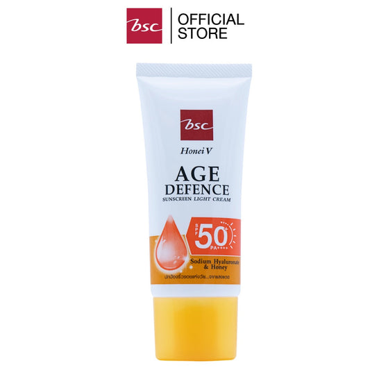 Honei V BSC Age Defence Sunscreen Light Cream SPF50+ PA++++ 30g.