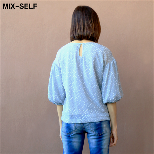 MIX-SELF เสื้อเบลาส์ปักลายดอกไม้ รุ่น IB71828