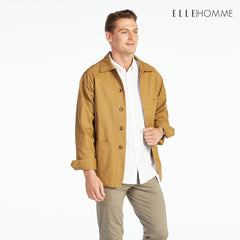 ELLE HOMME เสื้อแจ็คเก็ตผู้ชาย สไตล์ Casual สีเบจ W8J237