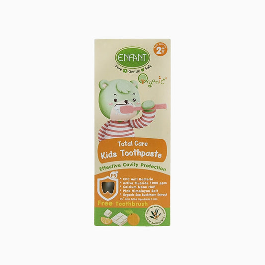 Enfant อองฟองต์ Organic Plus Total Care Kids Toothpaste Apple Kiwi Mint ยาสีฟันสำหรับเด็ก 2 ปีขึ้นไป 50 ml.