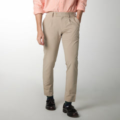 era-won กางเกงขายาว เอวยางยืด รุ่น GOLF FABRIC PANTS (065V9) สี Beige