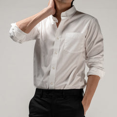 era-won Premium Quality เสื้อเชิ้ต ทรงปกติ Ultrafine Dress Shirt แขนยาว สี Double White (ป้ายใหม่)