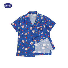 Enfant (อองฟองต์) เสื้อเชิ้ตแขนสั้น คอลเลกชั่น Festive ต้อนรีบปีมังกรทอง สำหรับเด็กอายุ 6 เดือน - 8 ปี สีน้ำเงิน