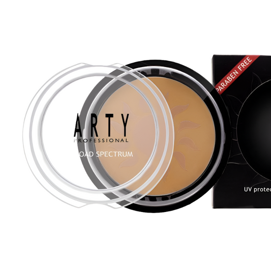 ARTY PROFESSIONAL UV PROTECTIVE POWDER FOUNDATION BROAD SPECTRUM SPF 50+(REFILL) แป้งผสมรองพื้น กันแดด เนื้อเนียน ปกปิด ปริมาณ 10 กรัม