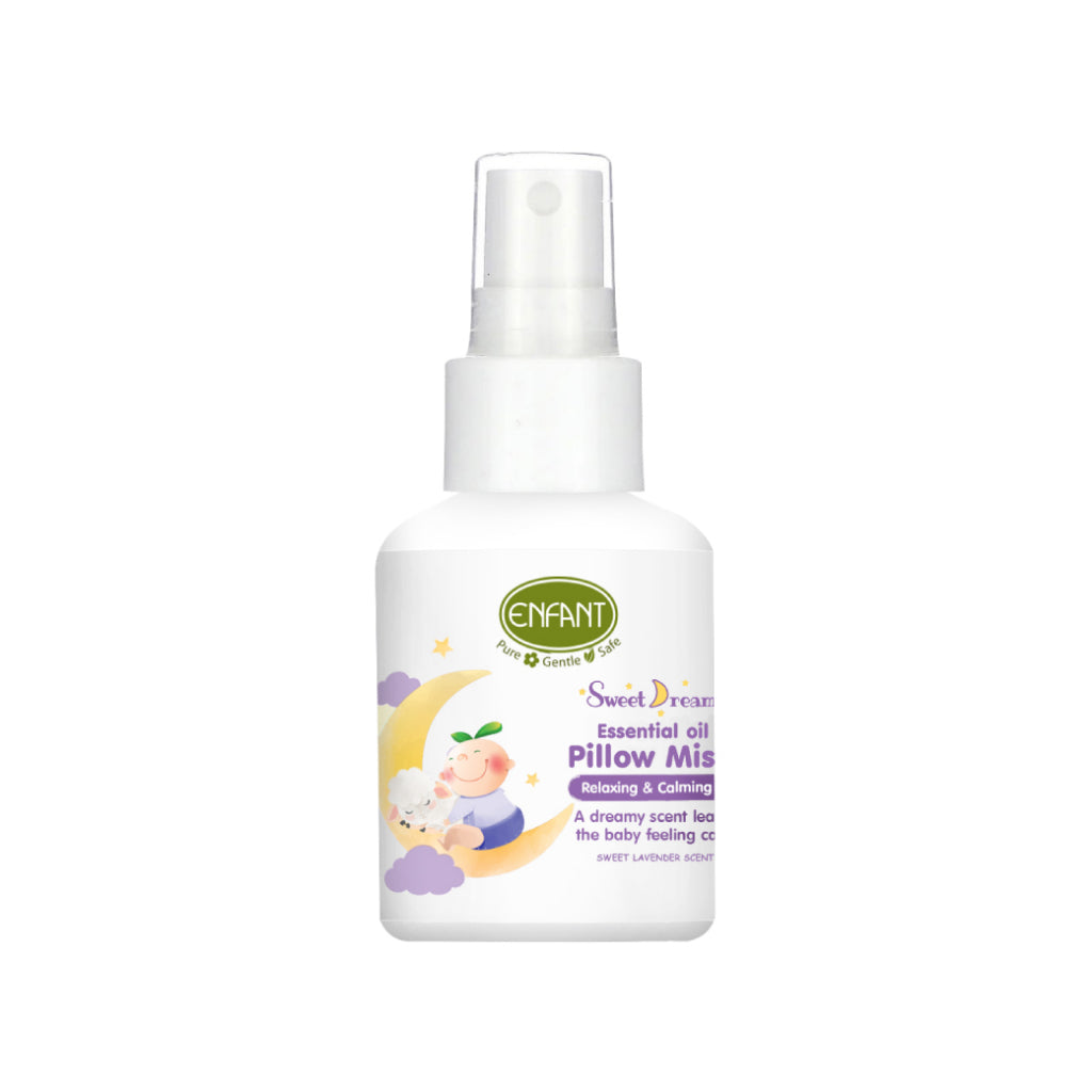 Enfant (อองฟองต์) Sweet Dream Essential Oil Pillow Mist สวีทดรีม เอสเซนเชียล ออยล์ พิลโล มิสท์ สเปรย์สำหรับฉีดหมอนและปรับอากาศสำหรับเด็ก 100ml.