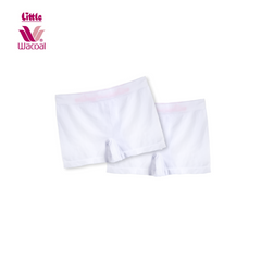 Little Wacoal (ลิตเติ้ล วาโก้) กางเกง Boxer เด็กผู้หญิง รุ่น Seamless สำหรับเด็กอายุ 4-12 ปี ไซซ์ S-XL แพ็ค 2 ตัว สีขาว