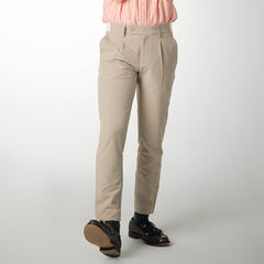 era-won กางเกงขายาว เอวยางยืด รุ่น GOLF FABRIC PANTS (065V9) สี Beige