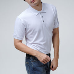 era-won เสื้อโปโลแขนสั้น ทรงสลิม Polo Shirt สี White