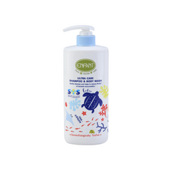 ENFANT (อองฟองต์) Organic Plus Ultra Care Shampoo & Body Wash อาบน้ำสระผมในขวดเดียวสำหรับเด็ก 2 ปีขึ้นไป สูตร Anti Bacterial 500 ml.