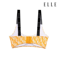 ELLE LINGERIE | ชุดชั้นในสไตล์ SPORT LOOK คอลเลคชั่นลายพิมพ์โลโก้กราฟฟิค สีเหลือง | LB4726