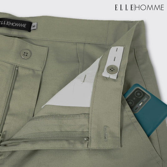 ELLE HOMME I กางเกงขาสามส่วน กระเป๋าล้วง 2 ข้างและกระเป๋าหลัง I W8L272