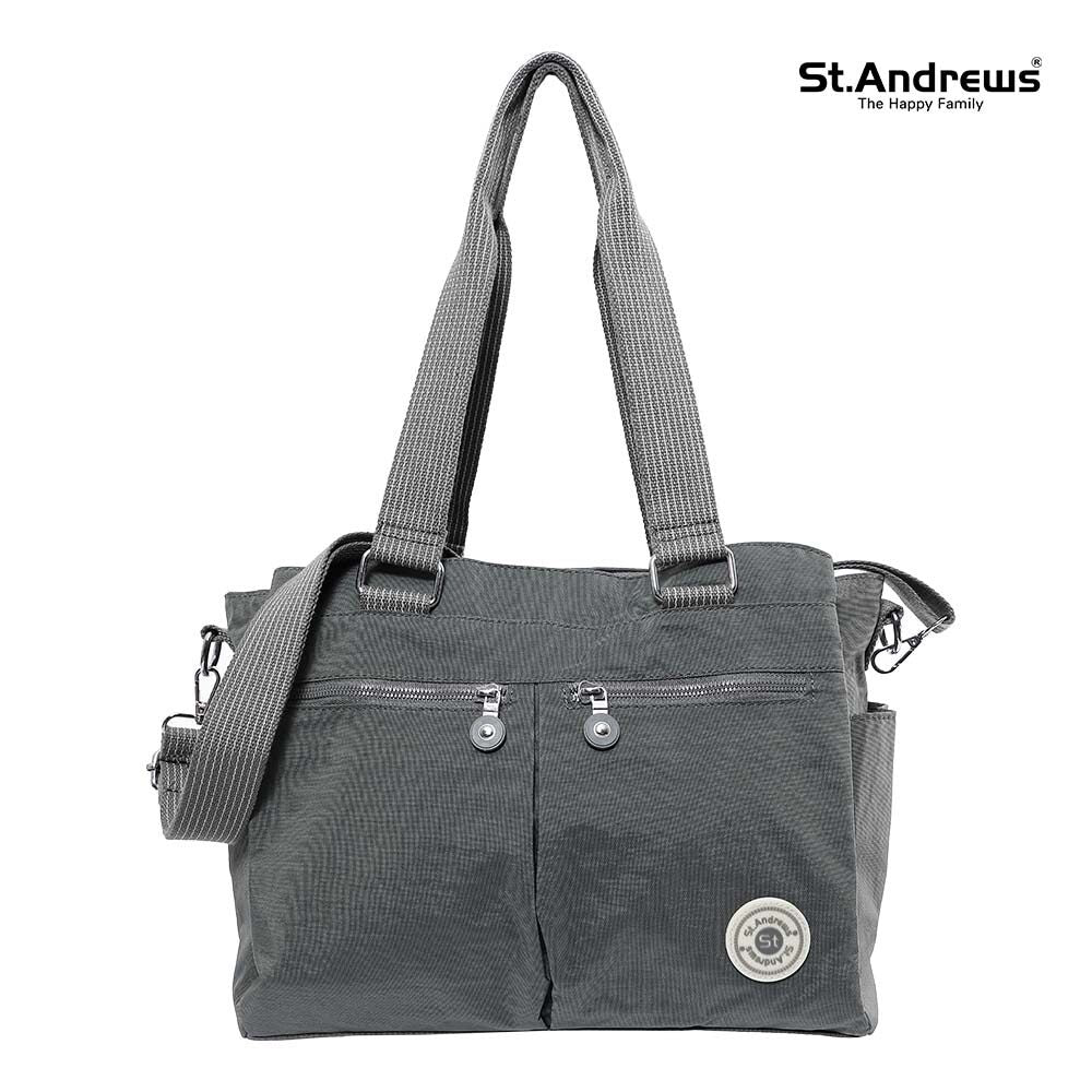 St.Andrews กระเป๋าทรง ToteBag + สายสะพายยาว รุ่น SSH0022 - สีเทา