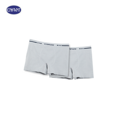 ENFANT (อองฟองต์) กางเกง Boxer เด็กผู้ชาย รุ่น Seamless สำหรับเด็กอายุ 4-12 ปี ไซซ์ S-XL แพ็ค 2 ตัว สีเทา