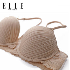 Elle Lingerie Front Hook Bra บราตะขอหน้า แต่งพลีทและผ้าลูกไม้ - LB7540