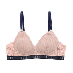 ELLE Lingerie Padded bra ยกทรงรูปแบบไม่มีโครงตกแต่งลูกไม้ - LB6719