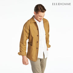 ELLE HOMME เสื้อแจ็คเก็ตผู้ชาย สไตล์ Casual สีเบจ W8J237