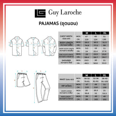 Guy Laroche ชุดนอนชายรุ่นขายดี ผ้าซาติน limited (JPP7509S2)