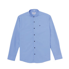 Guy Laroche เสื้อเชิ้ต คอจีน สีพื้น ปักโลโก้ (BAB6201P2)