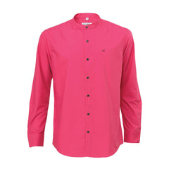 Guy Laroche เสื้อเชิ้ต คอจีน สีพื้น ปักโลโก้ (BAB6201P2)