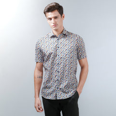 OLYMP LUXOR Shirt เสื้อเชิ้ต พิมพ์ลาย กราฟิกใส่สบาย รีดง่าย