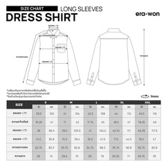 era-won เสื้อเชิ้ต ทรงปกติ Premium Quality Dress Shirt แขนยาว สี Black01