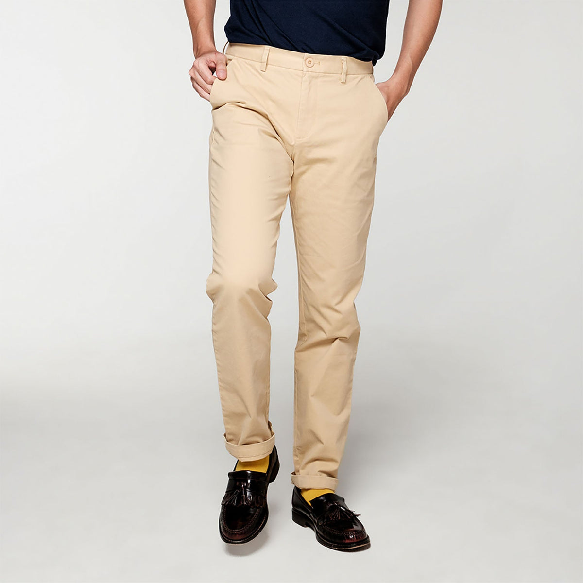 era-won กางเกง รุ่น Chino Skinny (ผ้ายืดได้) สี Beige