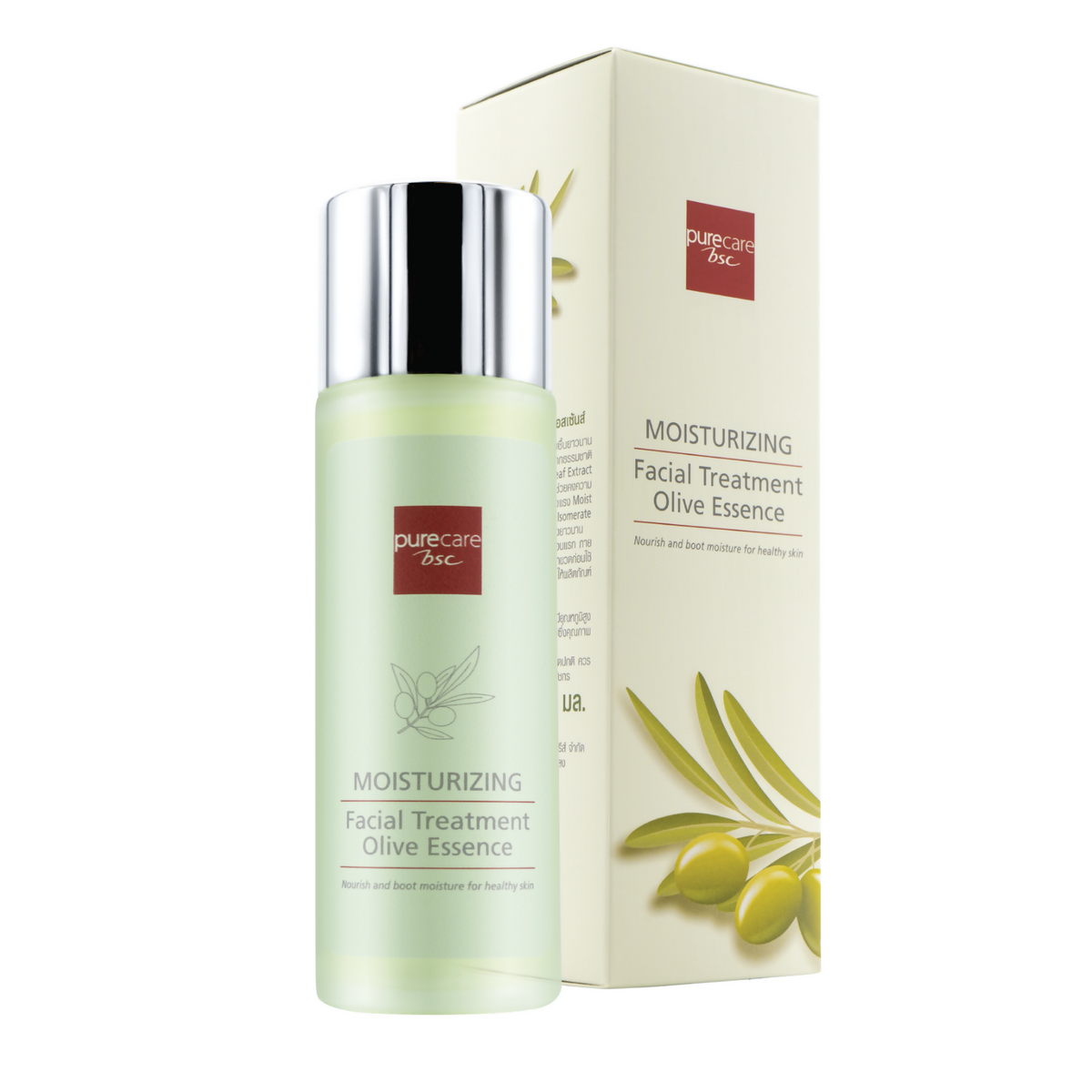 BSC Pure Care (บีเอสซี เพียวแคร์) MOISTURIZING FACIAL TREATMENT OLIVE ESSENCE 95ML