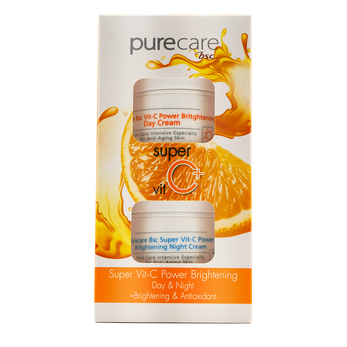 BSC Pure Care (บีเอสซี เพียวแคร์) VIT C POWER DAY&NIGHT SET 40ml.