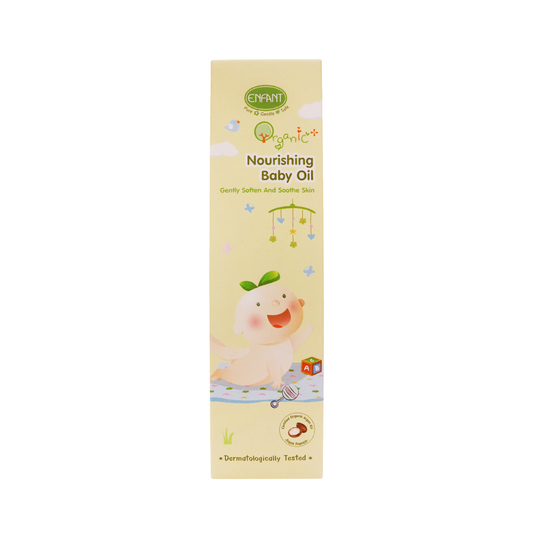 Enfant อองฟองต์ Organic Plus Nourishing Baby oil ออยล์บำรุงผิวสำหรับเด็ก สูตรอ่อนโยน 100 ml.