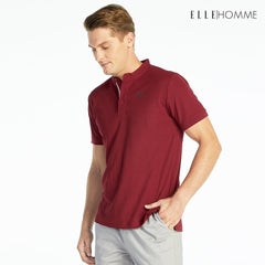 ELLE HOMME | เสื้อโปโลคอจีน แขนสั้น สกรีนโลโก้ ELLE HOMME สวมใส่สบายได้รูปทรงสวย | W8K904