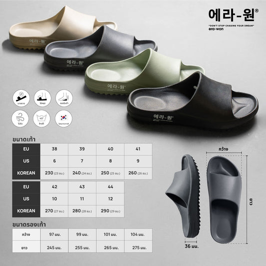 era-won Slides (Sandals) รองเท้าแตะ สี Blue Dragon - กรม