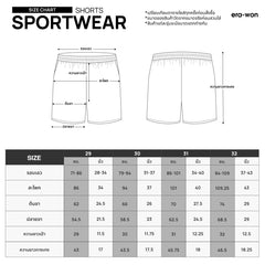 era-won กางเกงขาสั้น casual sports สีเทา Grey