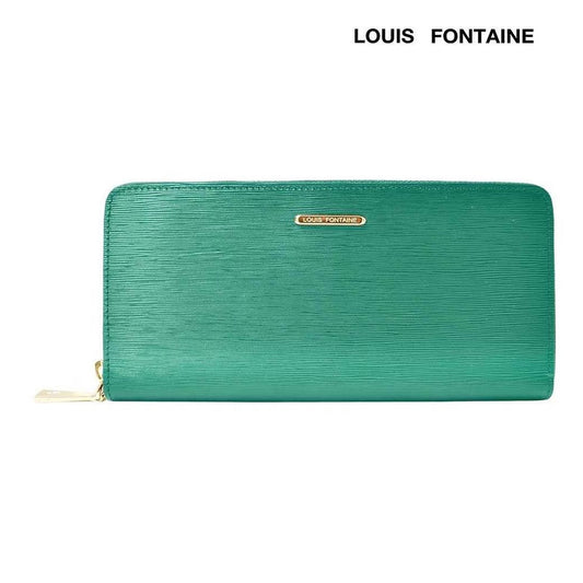 Louis Fontaine กระเป๋าสตางค์พับยาวซิปรอบ รุ่น GEMS - สีเขียว ( LFW0017Z )